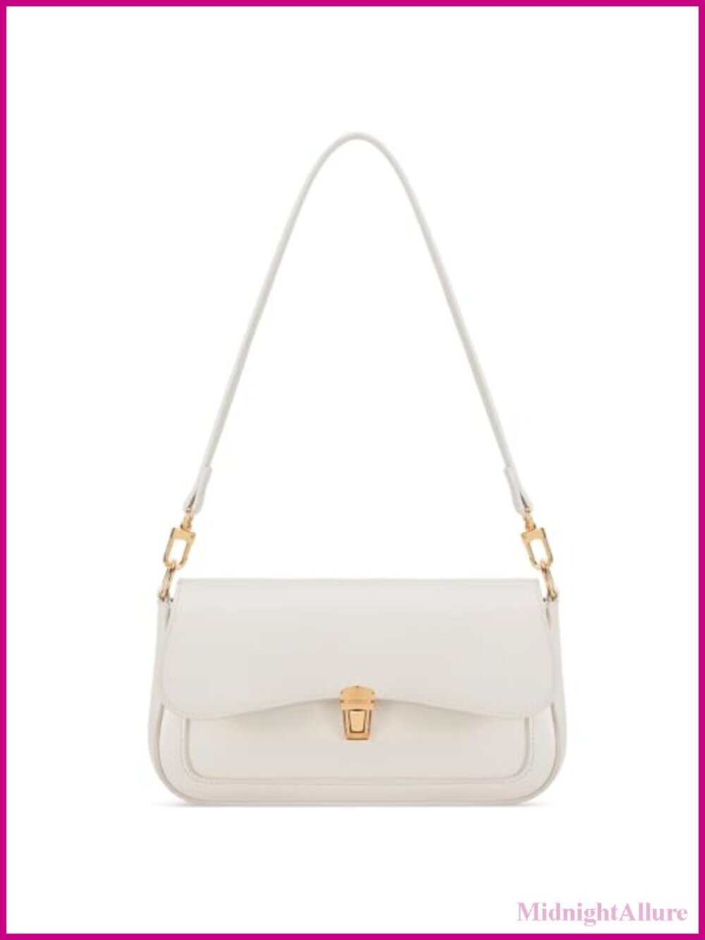 PU Leather Small Shoulder Bag Mini Clutch Removable Chain Strap